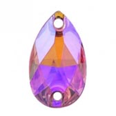 Varrható csepp alkú kő AB színekben méret: 18x11mm - FUCHSIA AB F (502 AB)